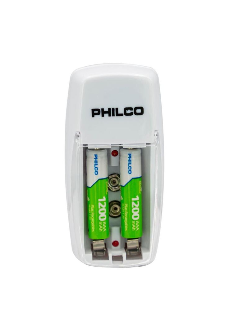CARGADOR CON 2 PILAS RECARGABLES AAA 1200 MAH-1