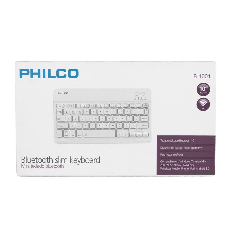 MINI TECLADO BLUETOOTH 10 PULGADAS Negro