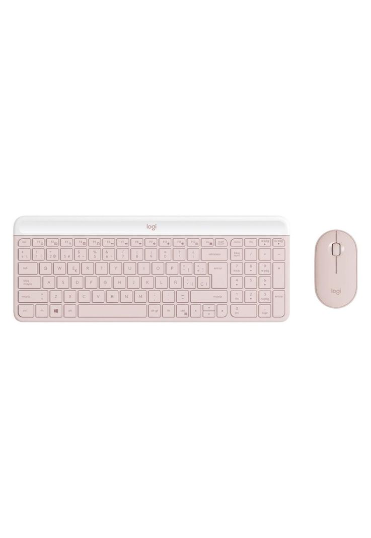 SLIM COMBO TECLADO MOUSE MK470 ROSADO-0