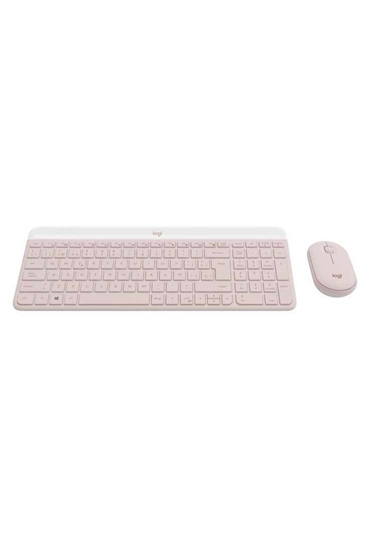 SLIM COMBO TECLADO MOUSE MK470 ROSADO-2