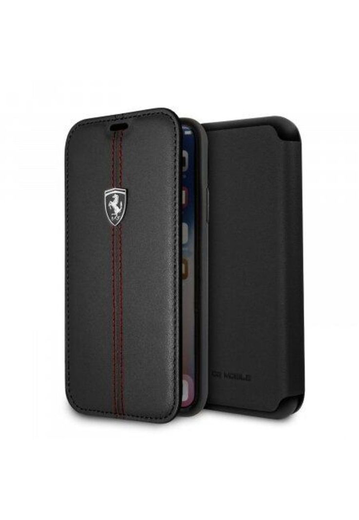 CARCASA BOOK FERRARI P/IPHONE X/XS NEGRA FEHDEFLBKPXBK-0
