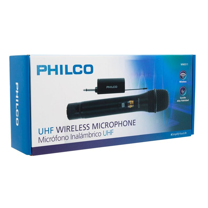 MICROFONO INALAMBRICO UHF RECEPTOR RECARGABLE Open box