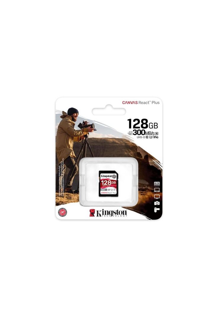 Tarjeta Memoria Sd Kingston Canvas React Plus 128gb 300mb/s-2