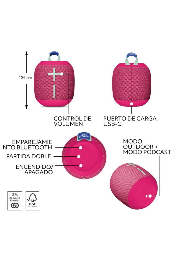 Parlante Inalámbrico Portátil Ultimate Ears Wonderboom 4-2