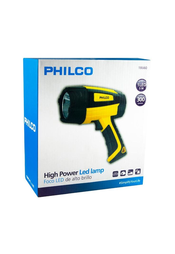 FOCO RECARGABLE 1 LED HIG-POWER PHILCO-2