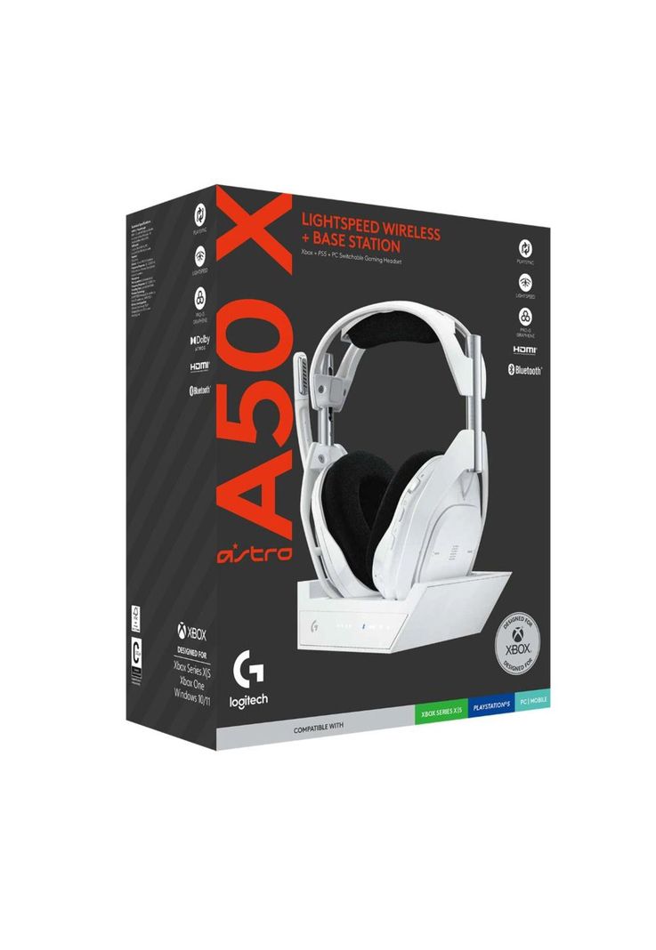 Audífonos Inalámbricos Logitech G Astro A50 X Gaming Blanco-0