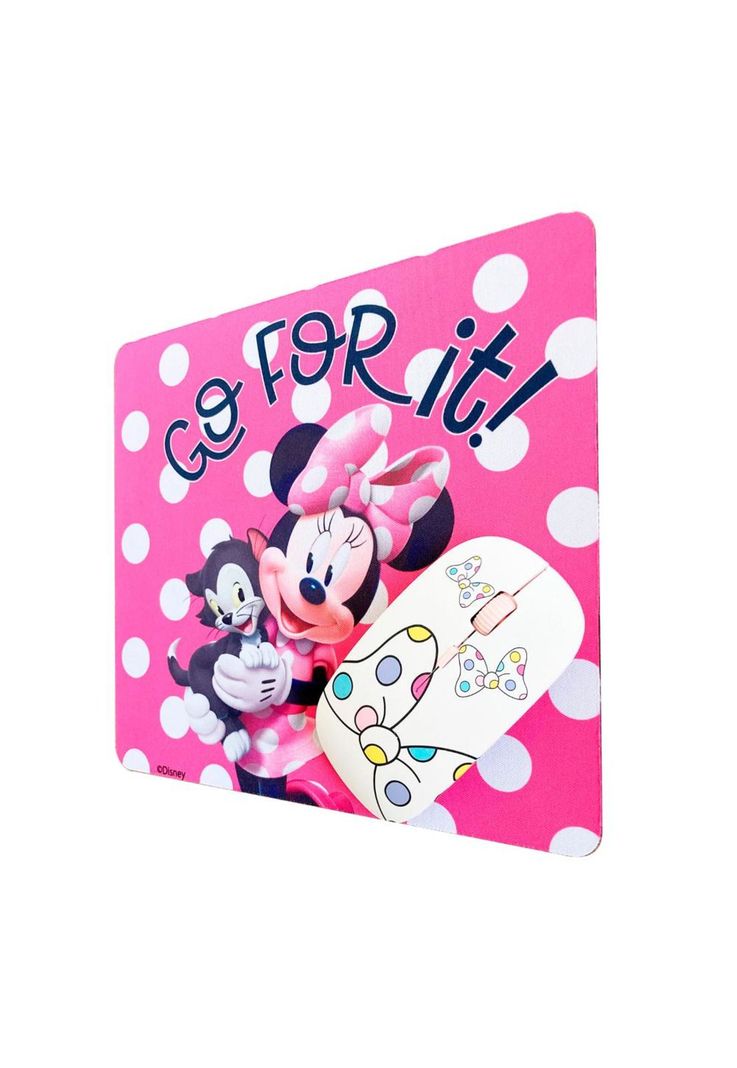KIT MOUSE INALÁMBRICO Y MOUSE PAD MINNIE 1-2