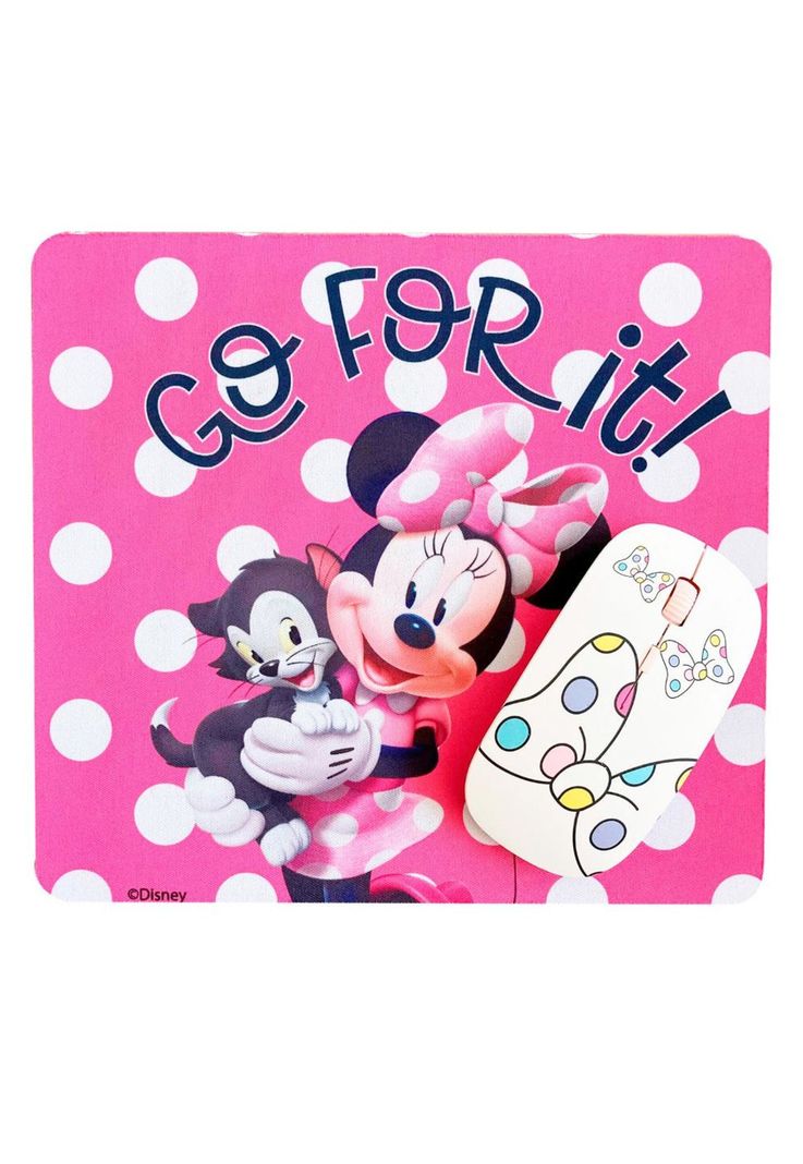KIT MOUSE INALÁMBRICO Y MOUSE PAD MINNIE 1-3