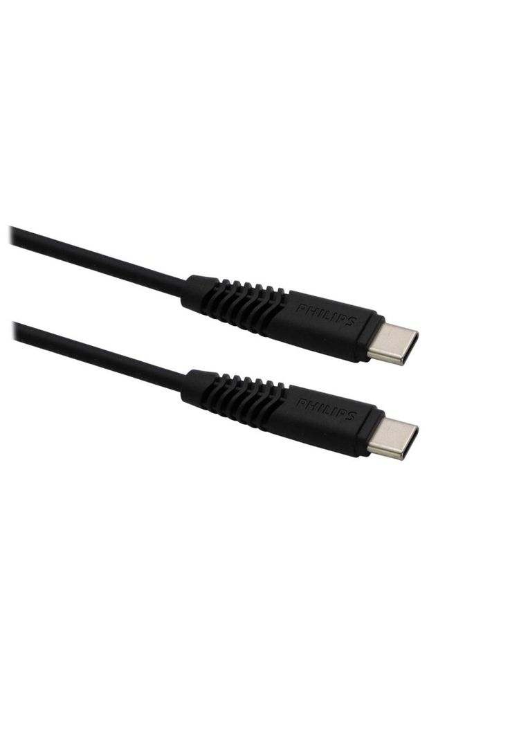 Cable USB-C a USB-C 1m 2A Negro Philips DLC5531CB-0