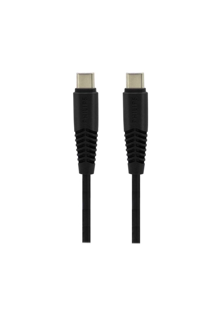Cable USB-C a USB-C 1m 2A Negro Philips DLC5531CB-1