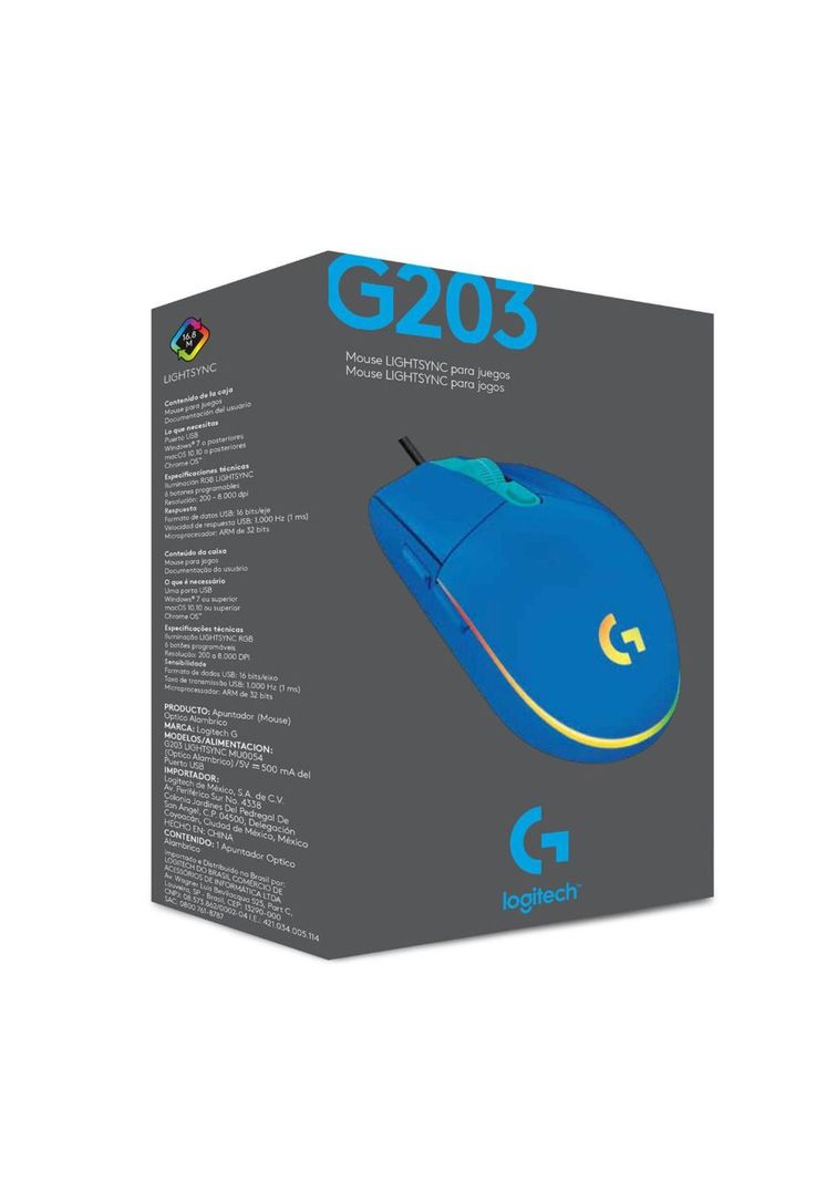 MOUSE G203 LIGHTSYNC BLUE-4