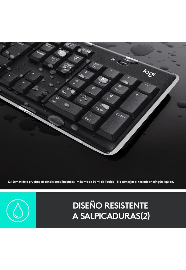 Teclado Inalámbrico Logitech K270 Receptor 2.4 Ghz Negro-4