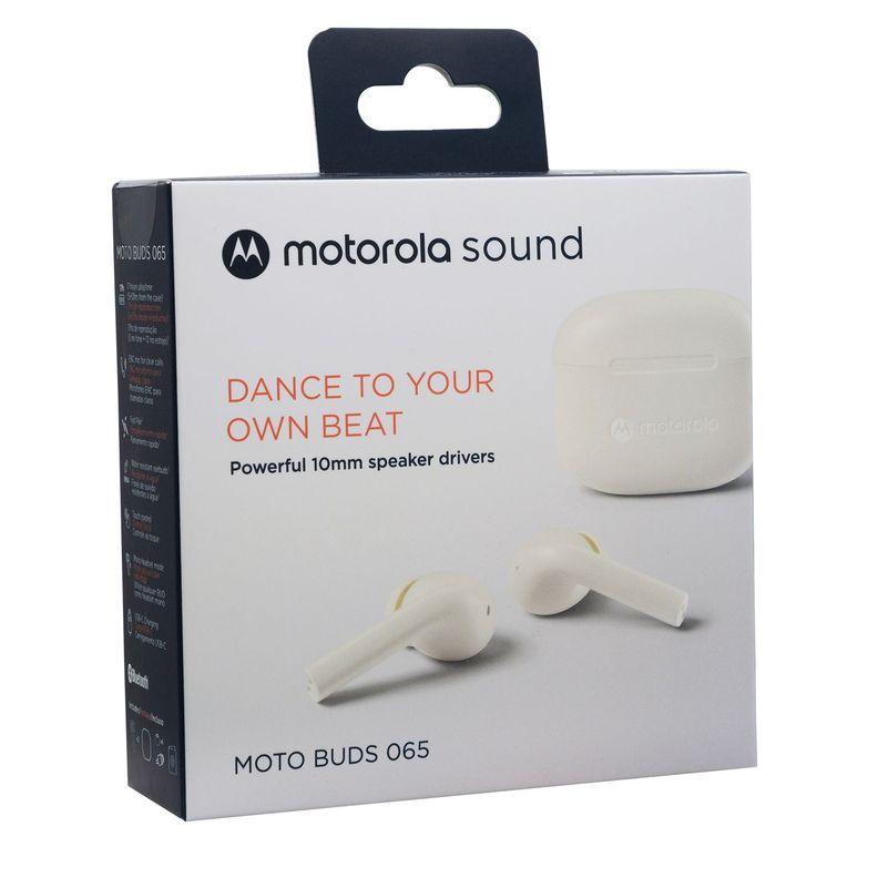 AUDIFONOS MOTO BUDS 065 Open box Blanco