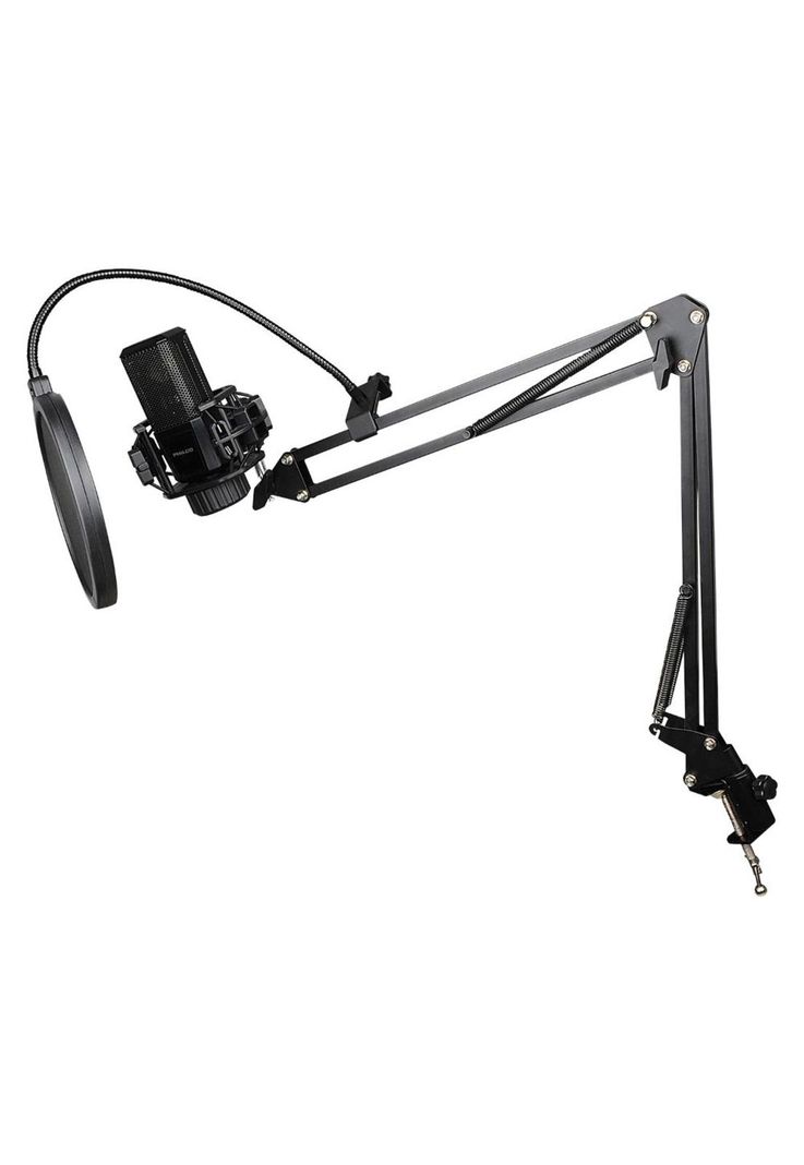 KIT PRO MICROPH C/SOPORTE/POP/STAND/USB SOUND CARD-0