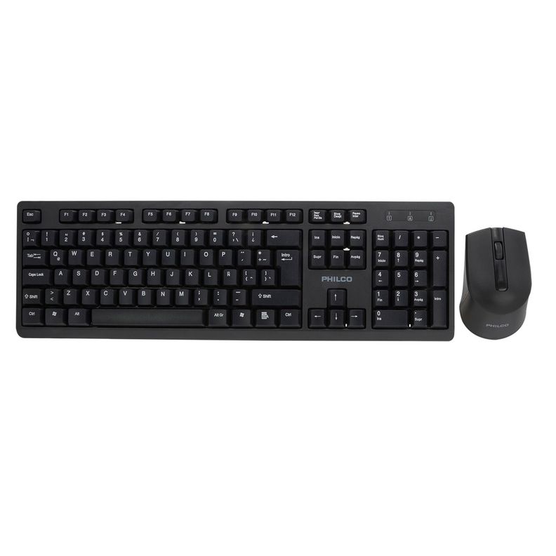 COMBO INALAMBRICO MOUSE + TECLADO 6354K NEGRO