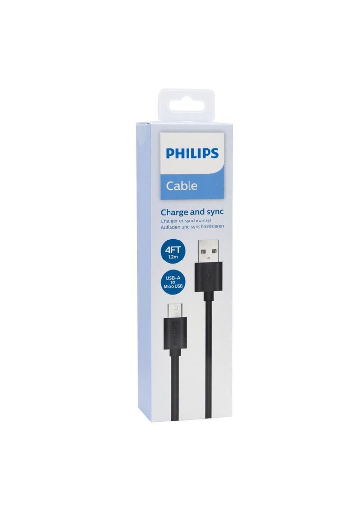 Cable de Carga Micro USB 1.2m Philips DLC3104U/00-0