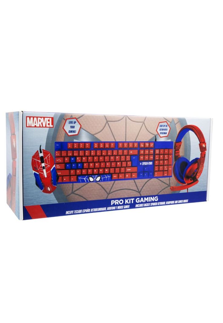 GAM745044-NOC-ESP KIT GAMER SPIDERMAN 3 EN 1 TEC/MOU/AUDIF-0