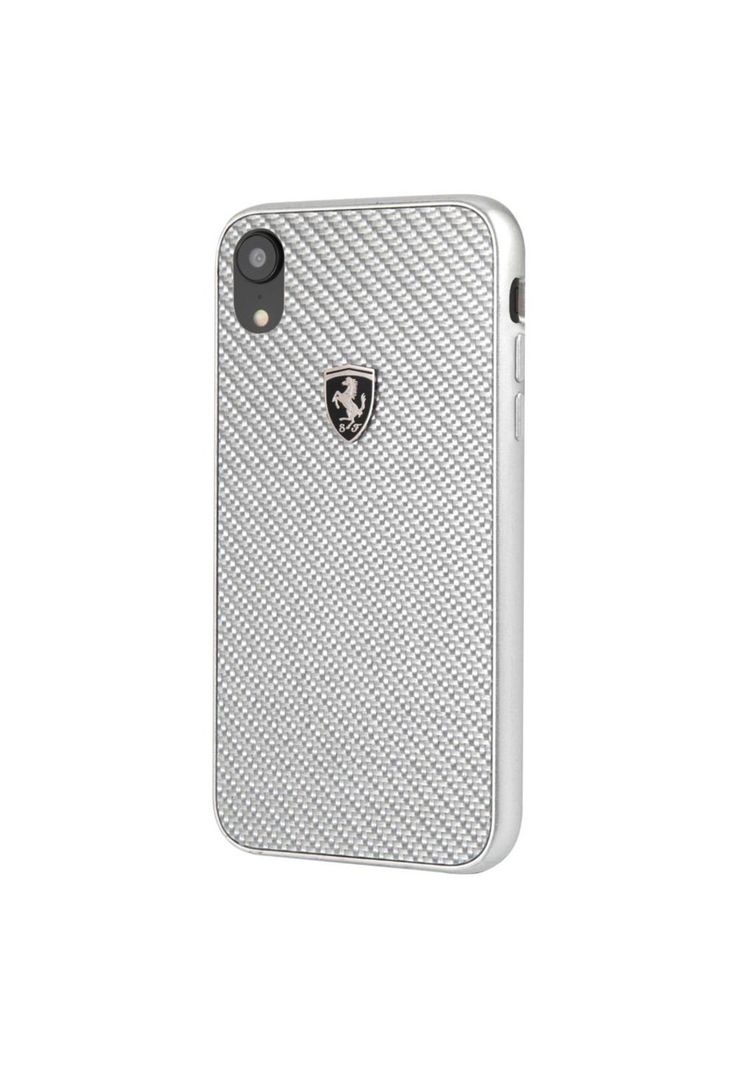 CARCASA FERRARI P/IPHONE XR SILVER FEHCAHCI61SI-1