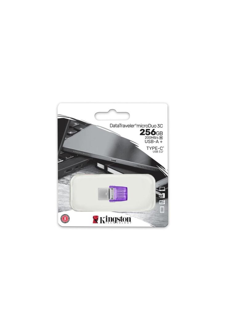 Pendrive Kingston DataTraveler microDuo 3C 256GB USB y USB-C-4