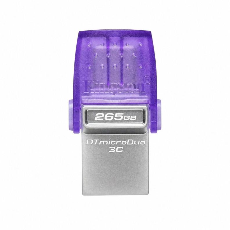Pendrive Kingston DataTraveler microDuo 3C 256GB USB y USB-C Morado
