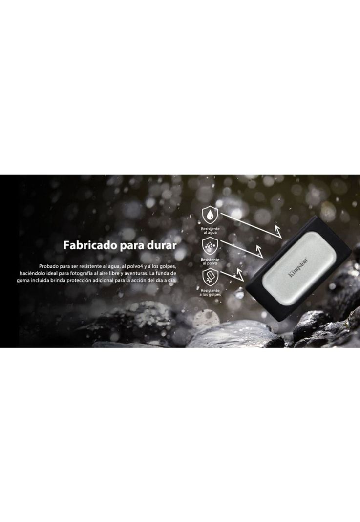 Unidad de Estado Sólido Portátil Kingston XS2000 4TB gris-3