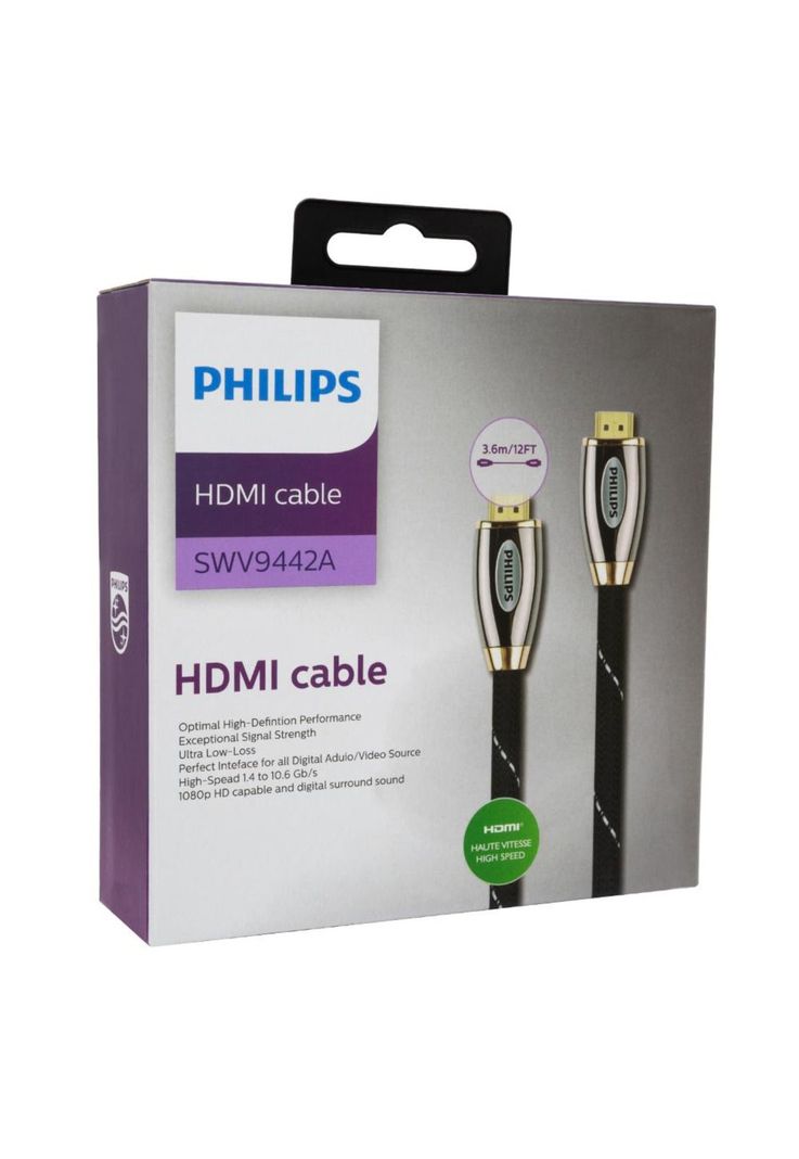 Cable HDMI Blindado 3.6m Conector 24K SWV9442A/94-0