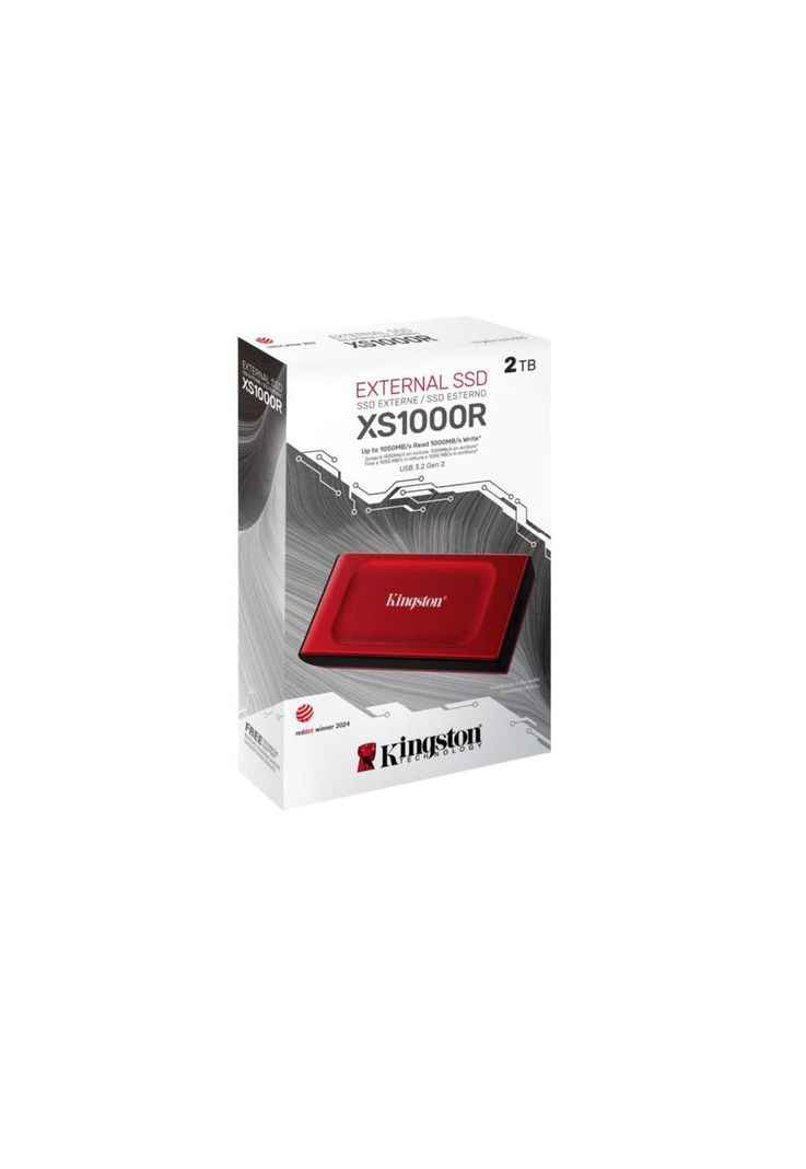 Unidad de estado sólido portátil Kingston SXS1000/2TB rojo-2