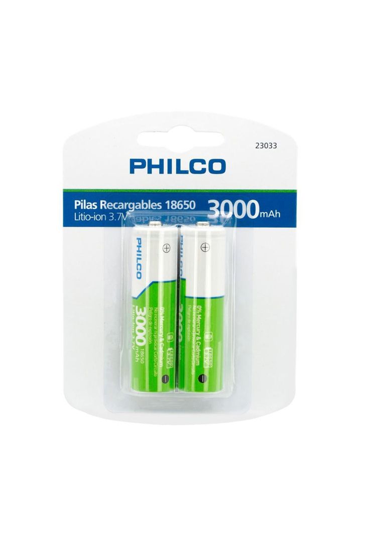 Blíster 2 Baterías Recargables 18650 Li-ion 3000mAh-3