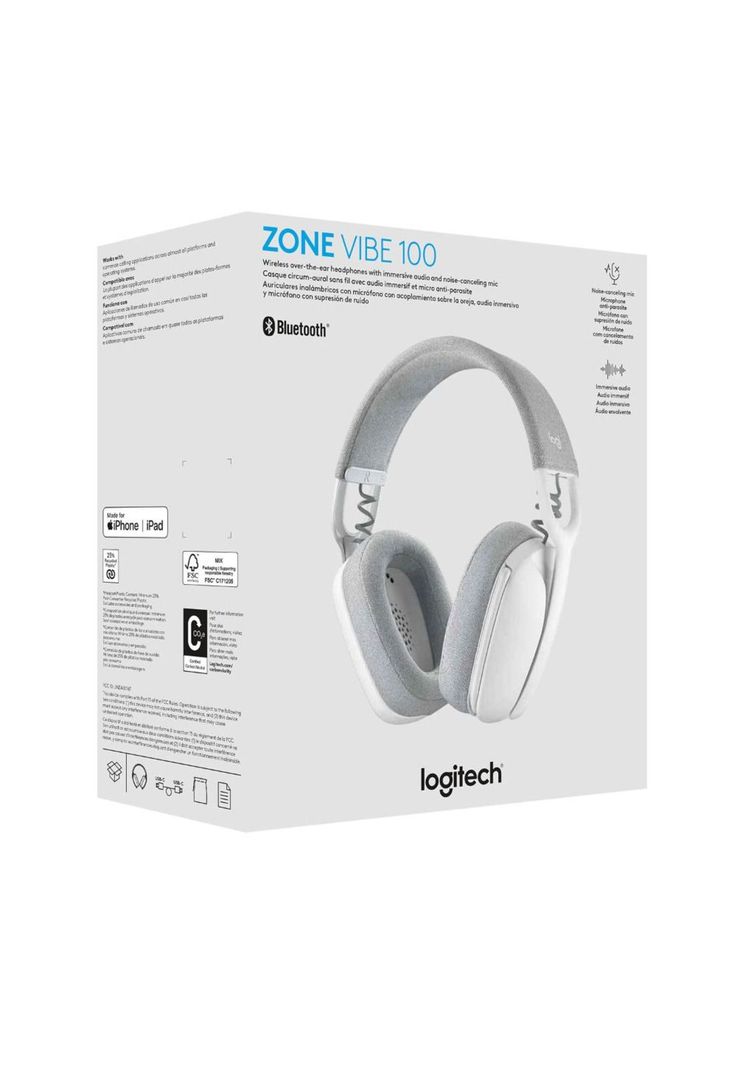 AUDIFONOS ZONE LOGITECH WHITE VIBE 100-5