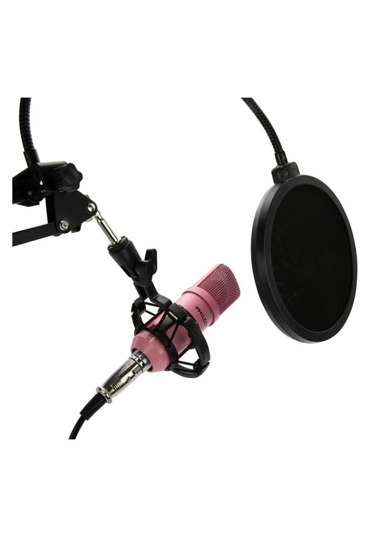 KIT STUDIO MICROPH C/SOP/POP/STAND/USB SOUND CARD ROSADO-1