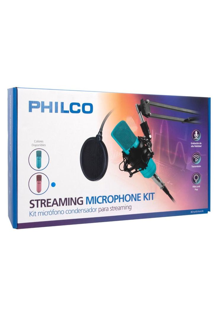 KIT STUDIO MICROPH C/SOP/POP/STAND/USB SOUND CARD ROSADO-4