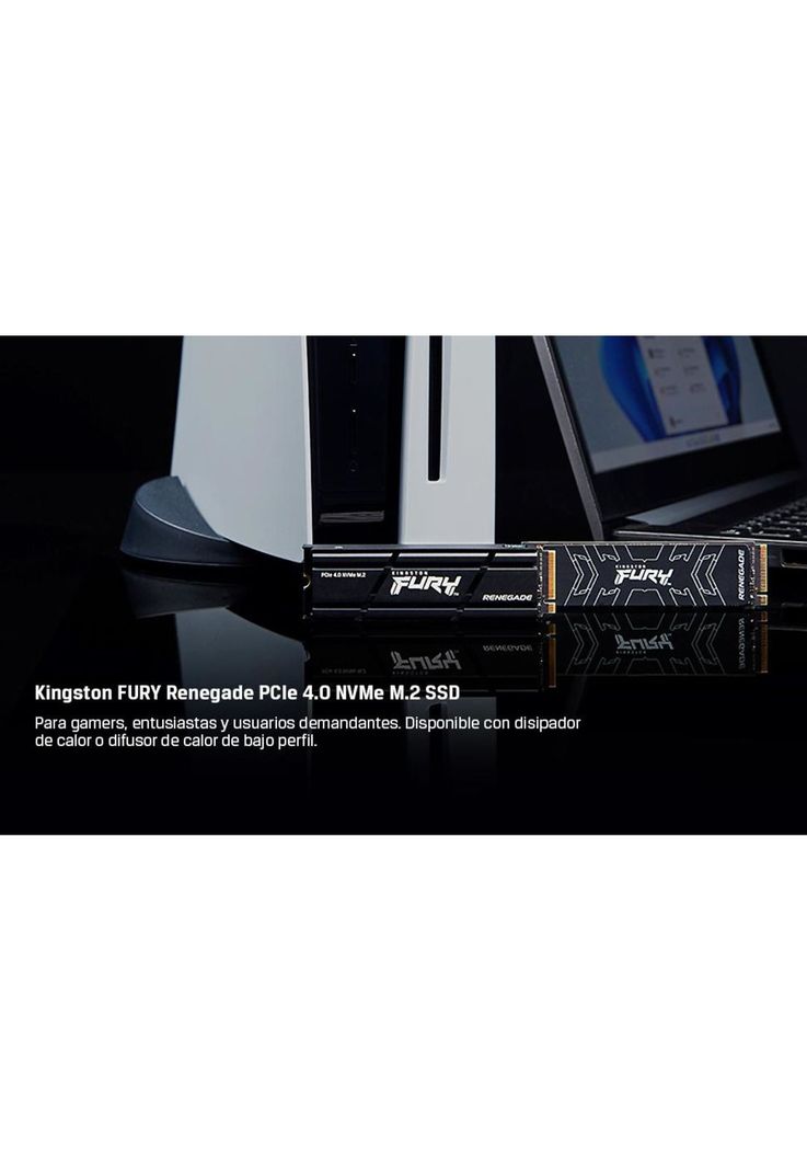 Unidad SSD Kingston Fury Renegade NVMe M.2 4TB con disipador-4