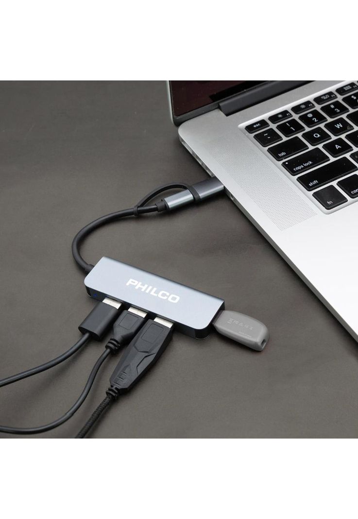 Hub 4 en 1 Tipo C a USB-2