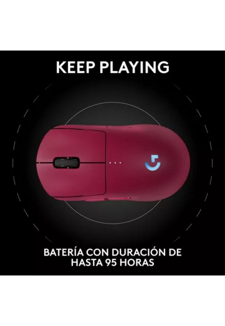 Mouse Inalámbrico Gamer Logitech G Pro 2 Lightspeed Magenta-3