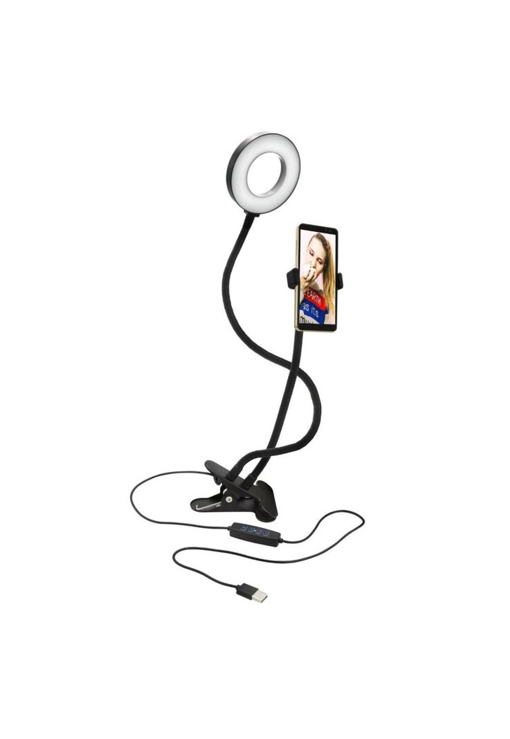 SOPORTE TIPO CLIP PARA SMARTPHONE CON ARO DE LUZ-1