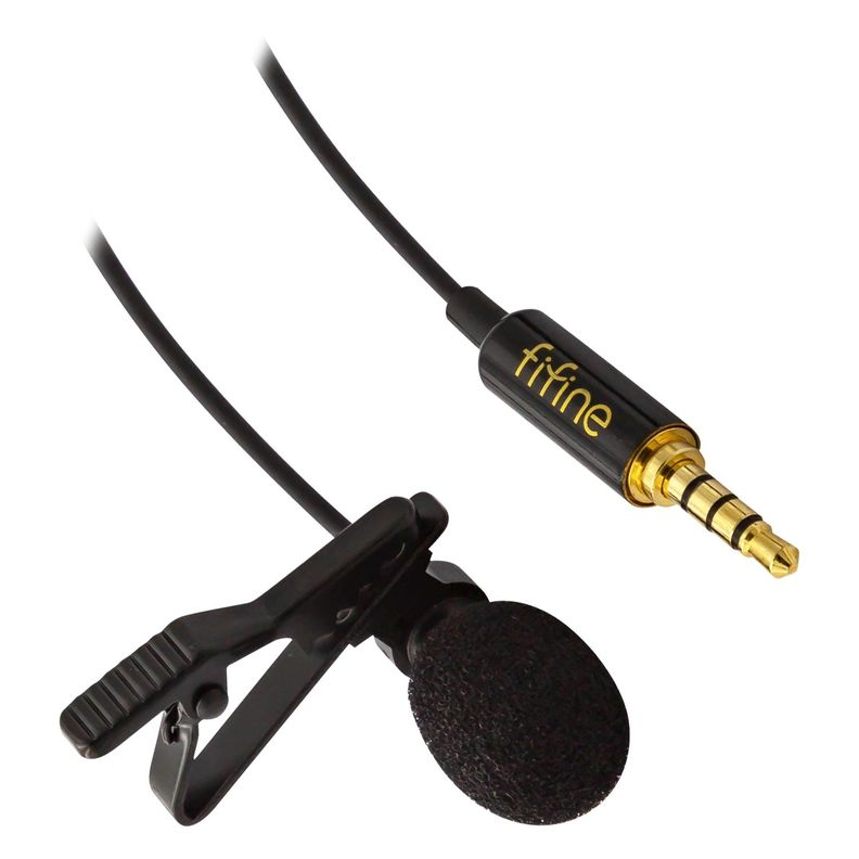 MICROFONO LAVALIER IPHONE/ANDROID FIFINE C2 Negro