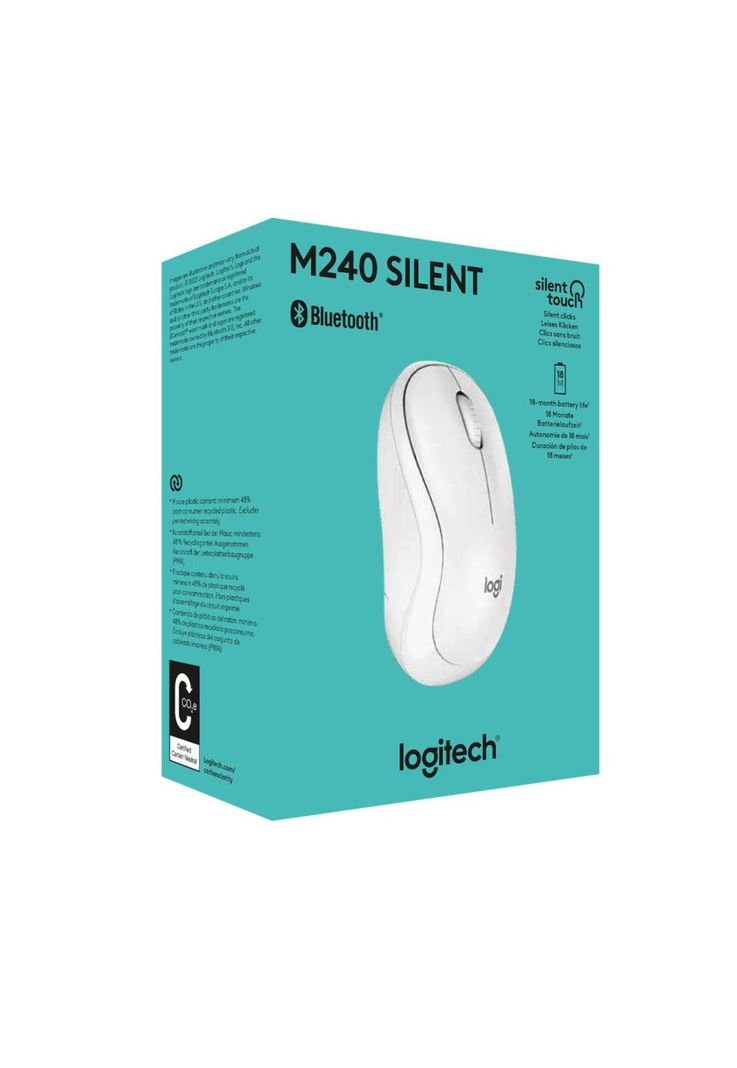 910-007116 MOUSE LOGITECH M240 SILENT BLUETOOTH BLANCO-5