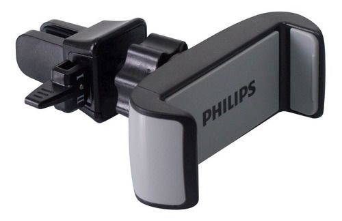 SOPORTE PARA CELULAR AUTOMOVIL REJILLA 360 ROTACION PHILIPS Negro