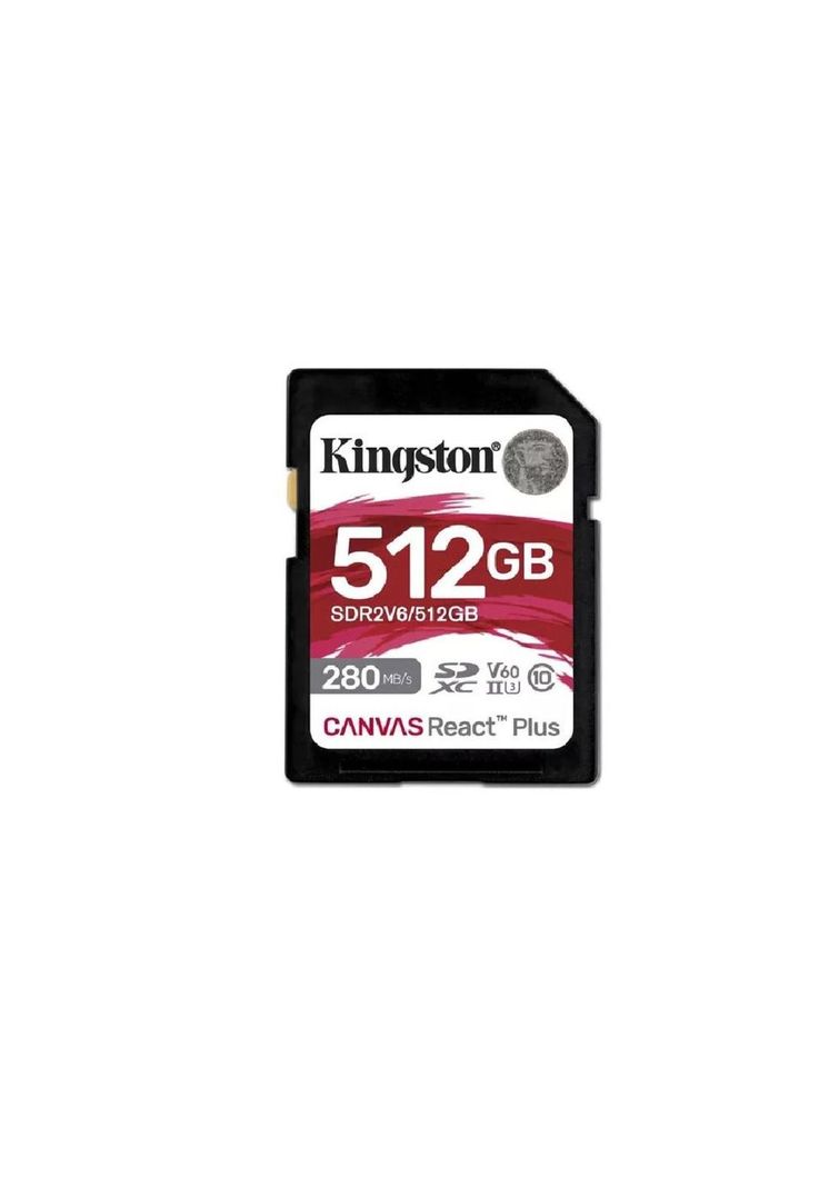 Tarjeta de Memoria SD Kingston Canvas React Plus V60 512GB-0