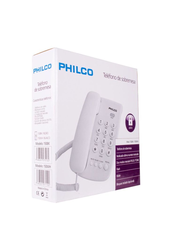 TELEFONO SOBREMESA PHILCO BLANCO-1