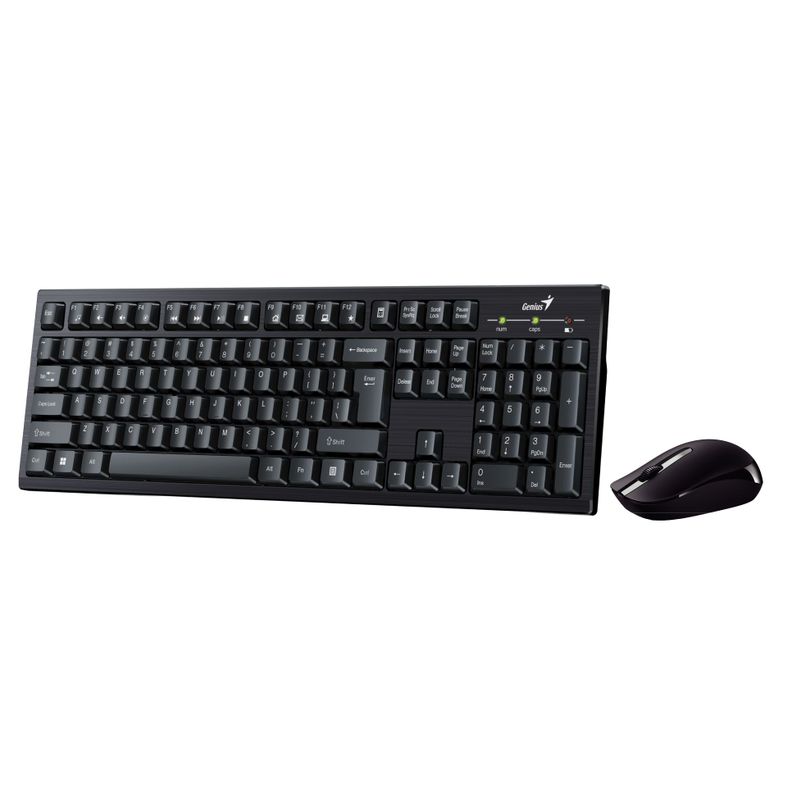 KIT INALAMBRICO MOUSE + TECLADO KM-8101, 12 FN KEYS, 2,4 GHZ Negro