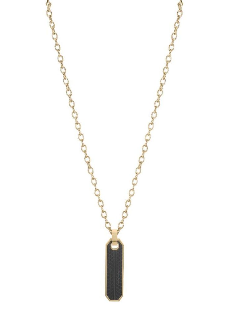 Cadena de Hombre Cat J001N00129 Dorado-Negro-0