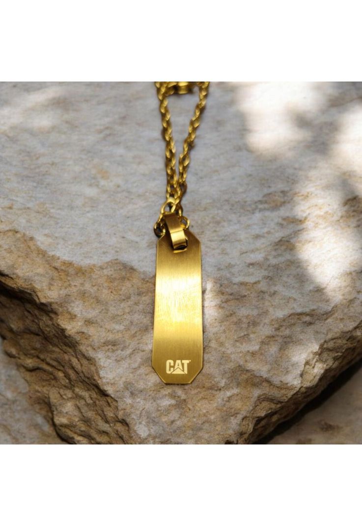 Cadena de Hombre Cat J001N00129 Dorado-Negro-2