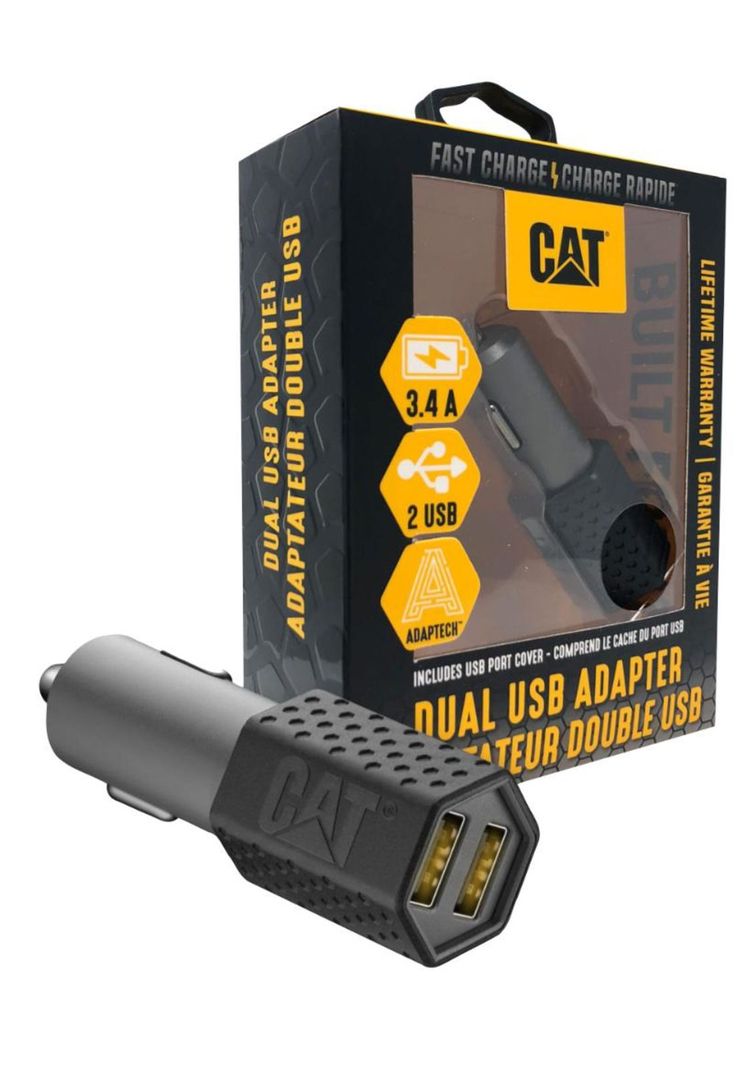 CARGADOR CAT PARA AUTOS DOBLE USB-0