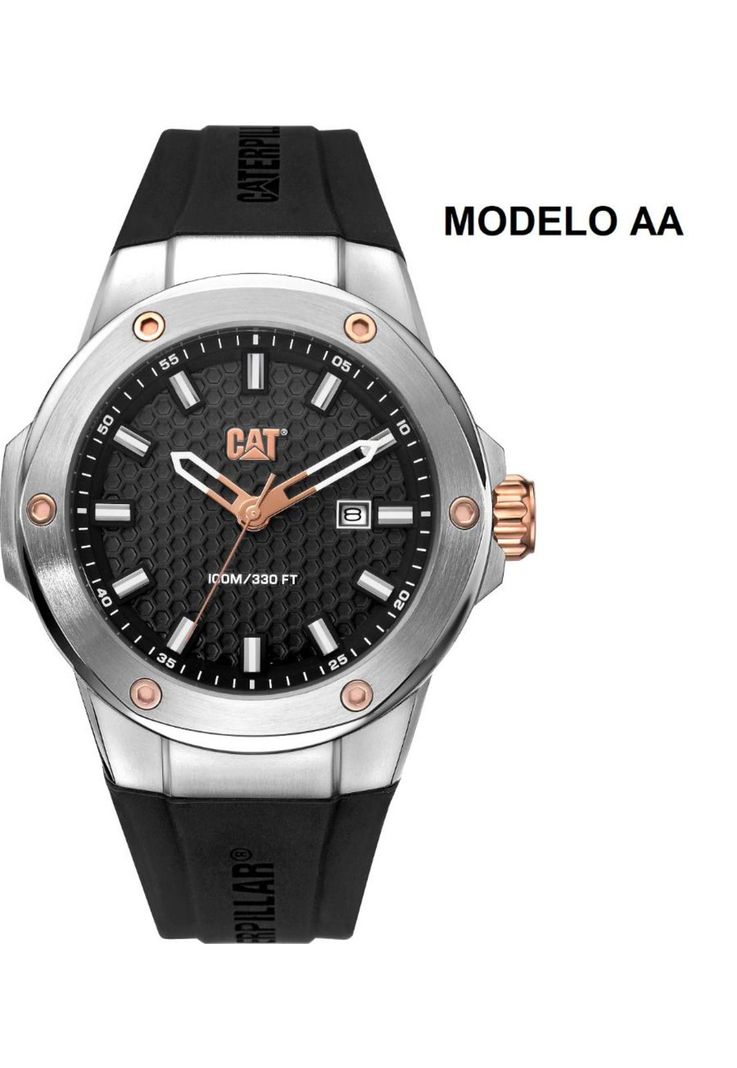 CORREA PULSERA CAT HOMBRE AA NEGRO-1