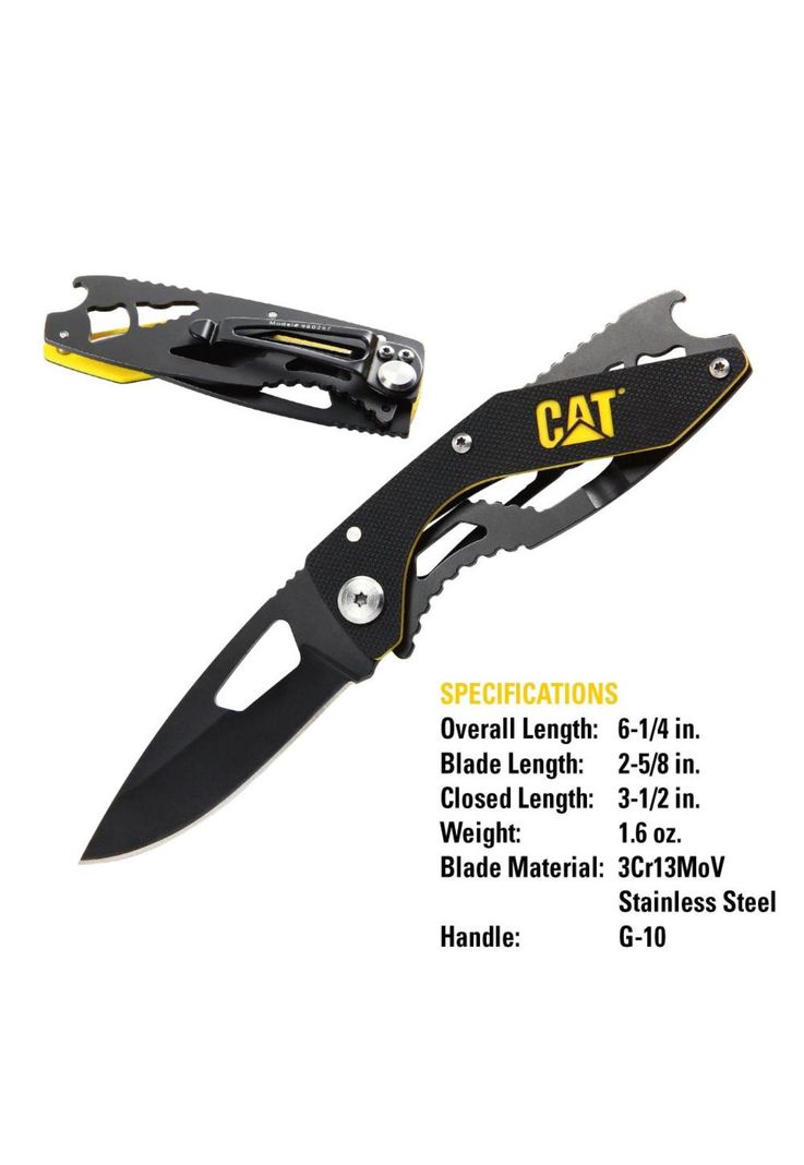 CUCHILLO NAVAJA PLEGABLE CAT 980267 PUNTA CURVA/CON DESTAPADOR DE BOTELLA-1