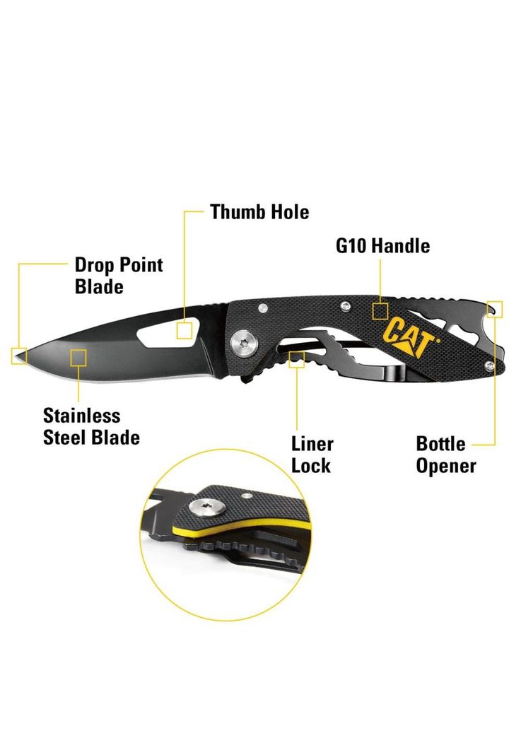 CUCHILLO NAVAJA PLEGABLE CAT 980267 PUNTA CURVA/CON DESTAPADOR DE BOTELLA-2
