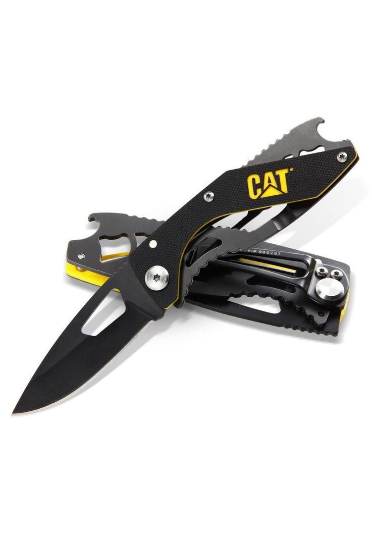 CUCHILLO NAVAJA PLEGABLE CAT 980267 PUNTA CURVA/CON DESTAPADOR DE BOTELLA-3