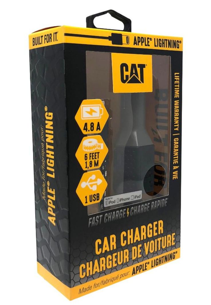 CARGADOR PARA AUTO CAT SIMPLE APPLE LIGHTNING 4.8A-0