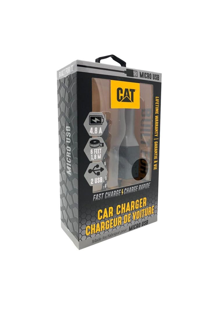 CARGADOR CAT PARA AUTOS MICRO USB DOBLE-0